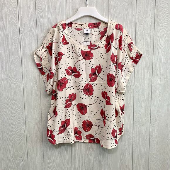 CAbi Boxy Top Whimsy Print Pink Floral XL NWT - Picture 4 of 8